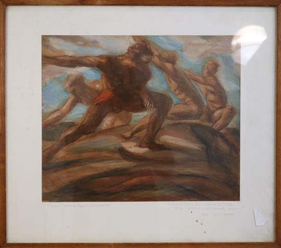 Giovanni Costetti (1874-1949) Figure studies largest 12 x 14.5in.